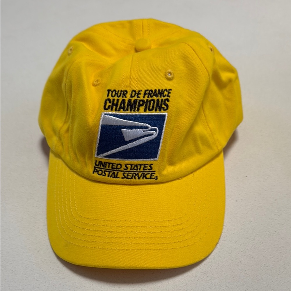 Yellow Tour de France Lance Armstrong Hat 2003 US Postal